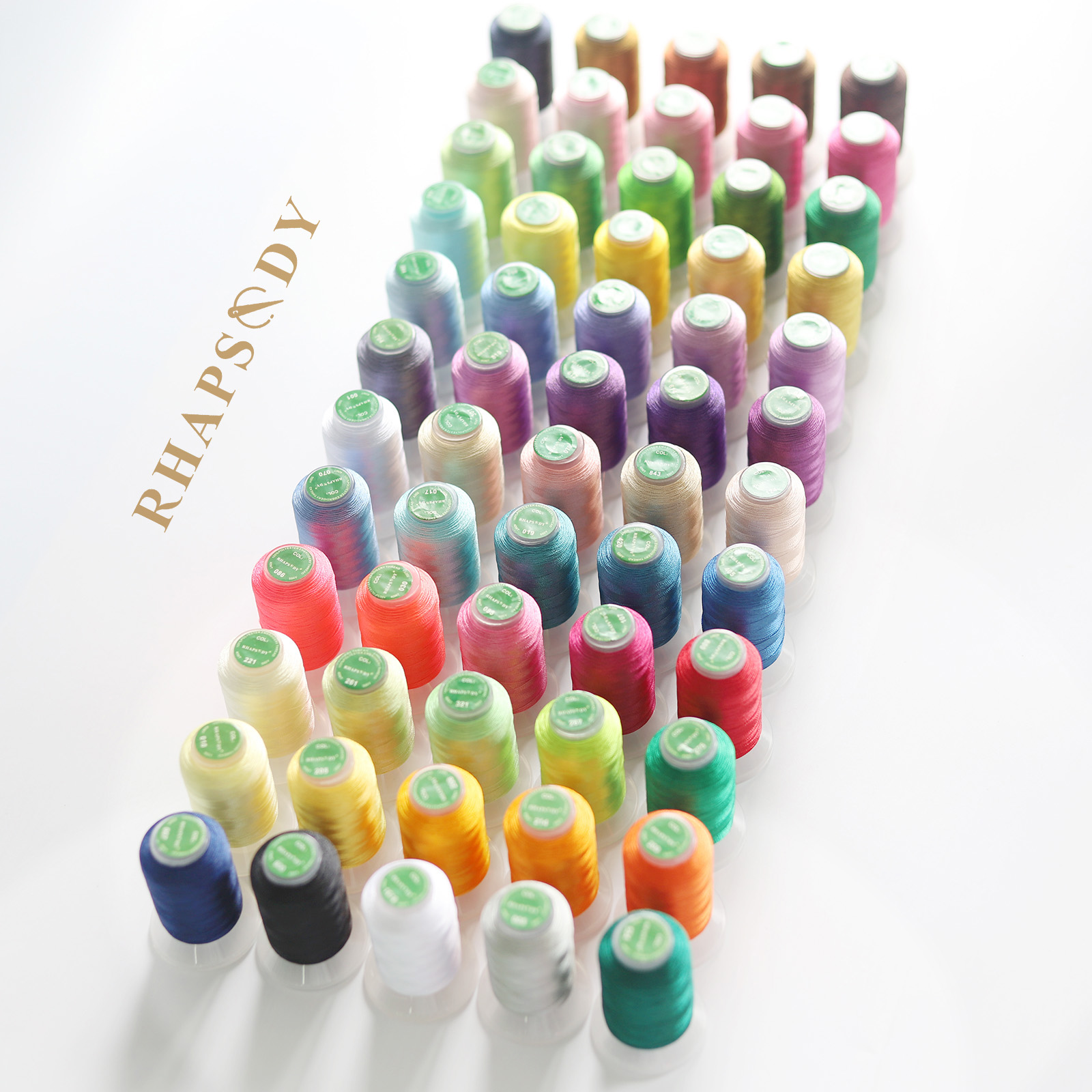 Serger Thread Cone - Fil à broder en Polyester 40WT,