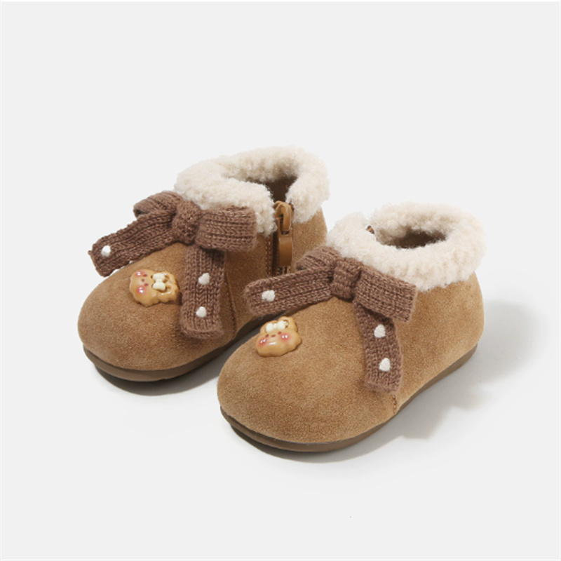 Sewing Gt - Chaussures d'hiver en cuir et fourrure
