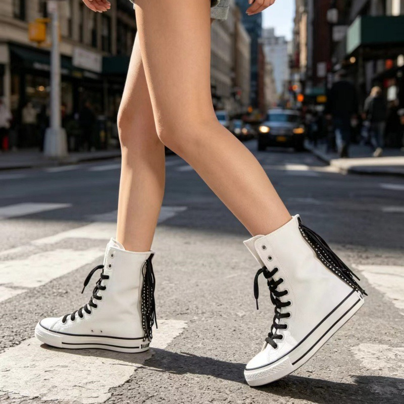 Sewing Front Zipper - Nouvelles Bottes en Toile pour Femme