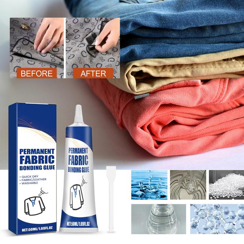 Fabric Glue Bond - Adhésif de bain transparent imperméable, réparation