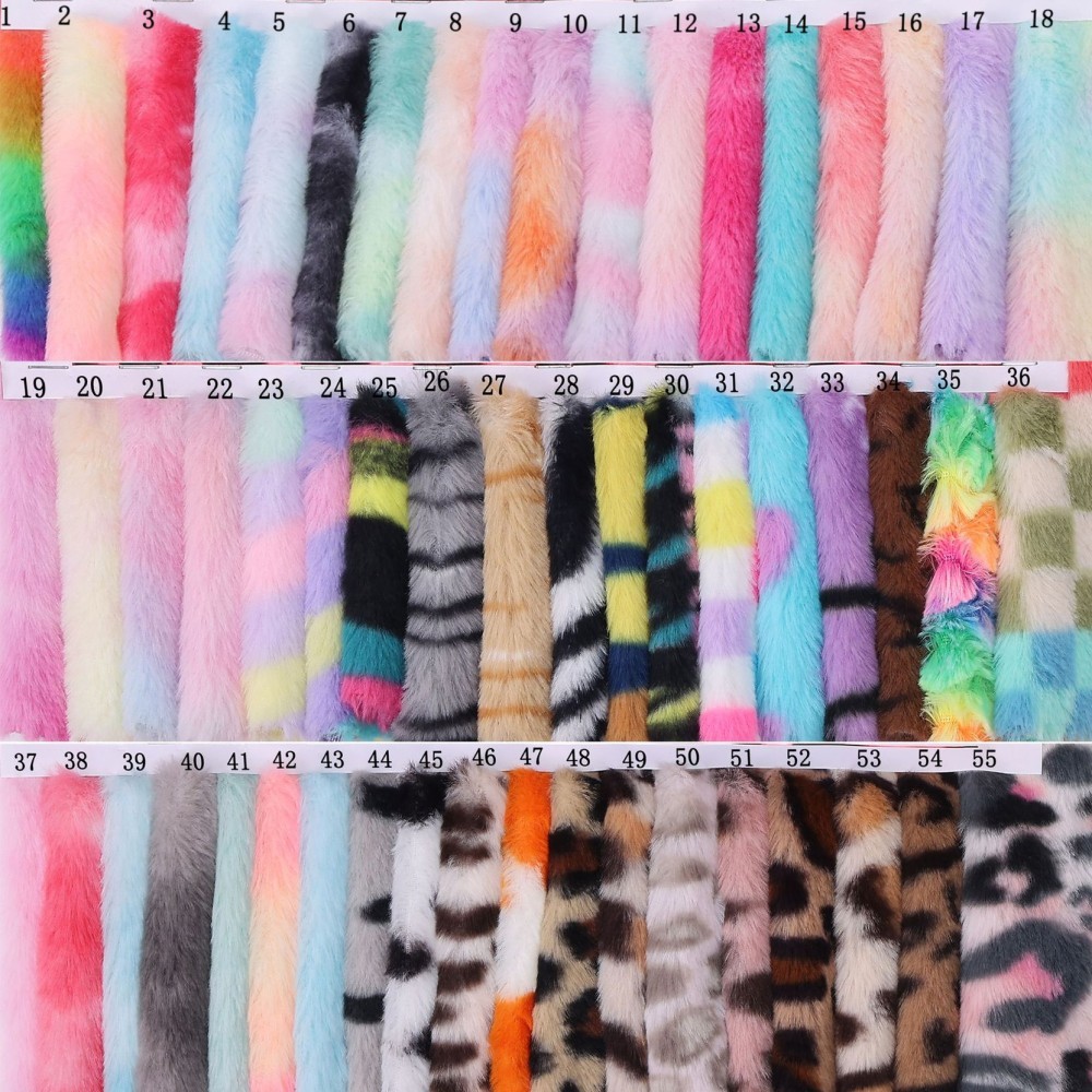 Sewing Tie Dye - Tissu de couture en fausse fourrure