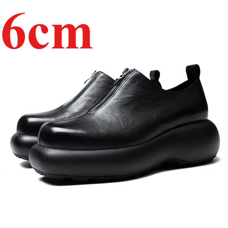 Sewing Front Zipper - Derby chaussures pour hommes hauteur augmentant