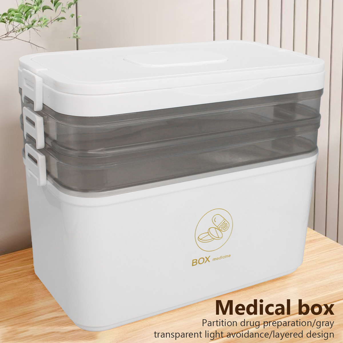 Bobbin Organizer Box - Boîte à médicaments portable de grande