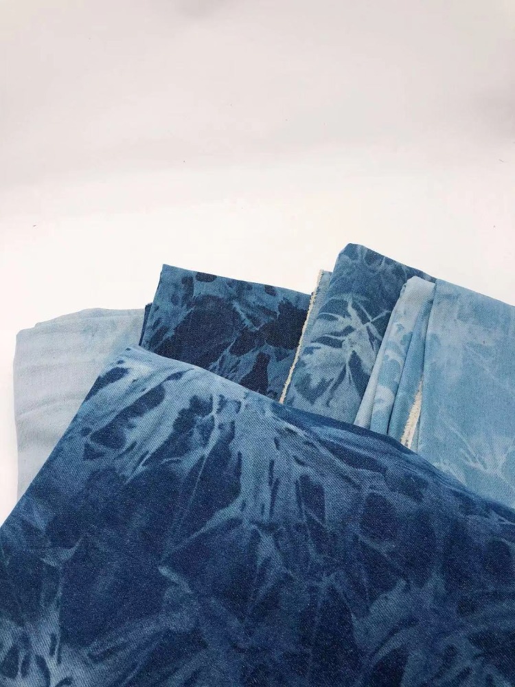 Tissu Denim teint par nouage a - Sewing Tie Dye avis et prix