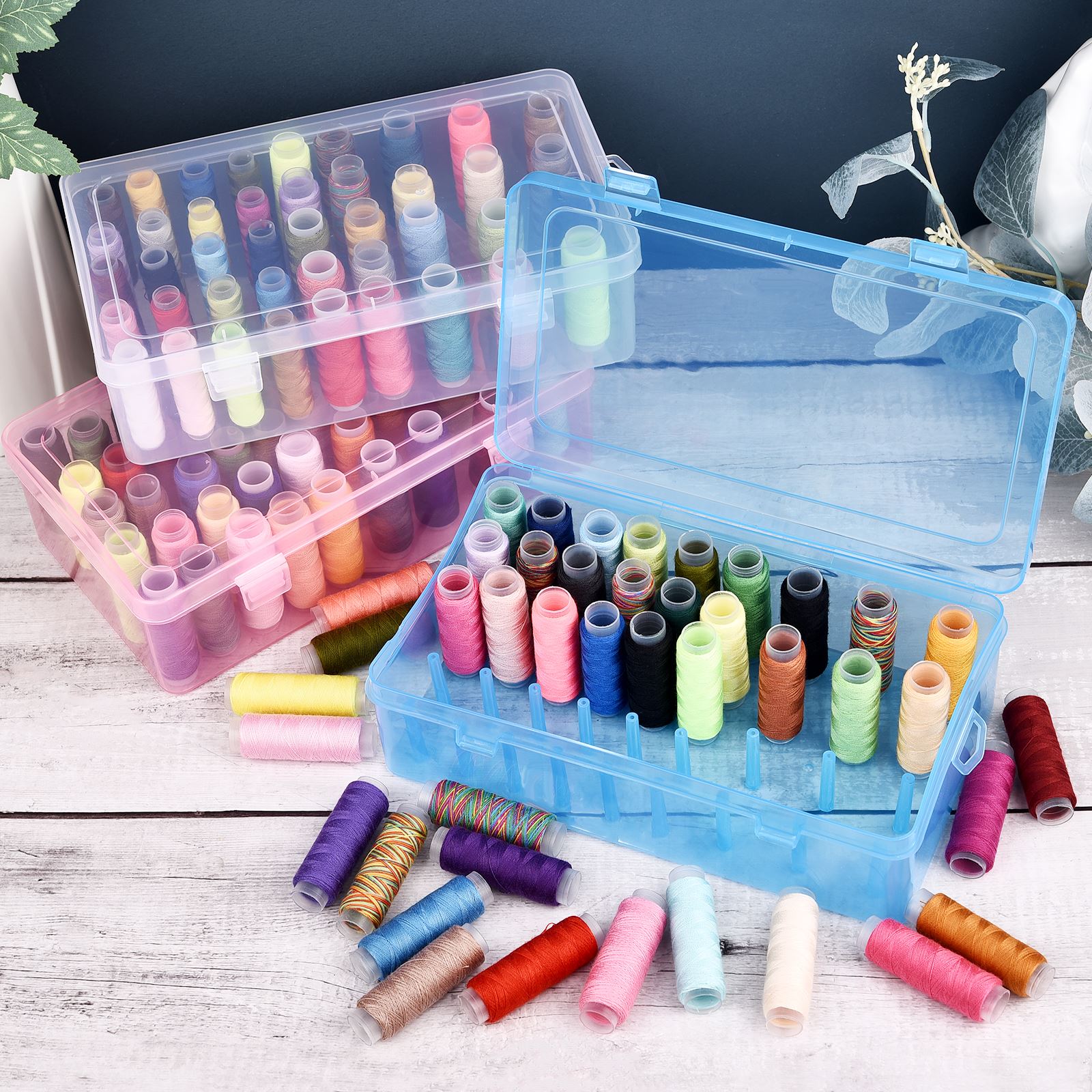 Boîte de fils à coudre 42 axes - Bobbin Organizer Box avis et prix