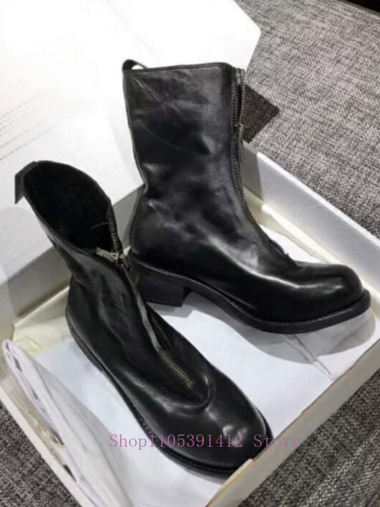 Chaussures de luxe pour hommes - Sewing Front Zipper avis et prix