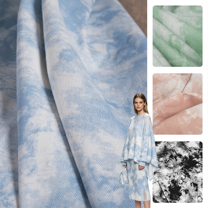 Tissu en coton tie-dye nuage b - Sewing Tie Dye avis et prix