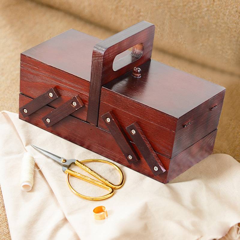 Boîte à couture en bois pliabl - Bobbin Organizer Box avis et prix