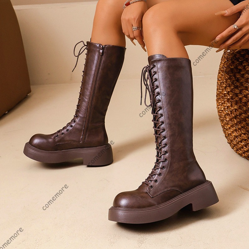 Bottes longues vintage pour fe - Sewing Front Zipper avis et prix