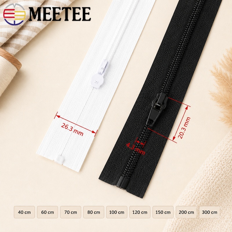 5/10 pièces 40-300cm 3 #   Fer - Sewing Front Zipper avis et prix